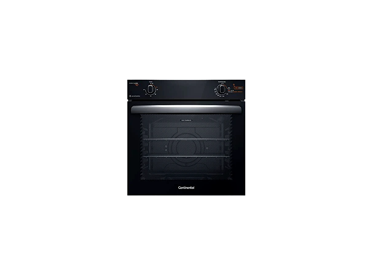 Forno de Embutir a Gás Continental 80 Litros Preto OC8GM