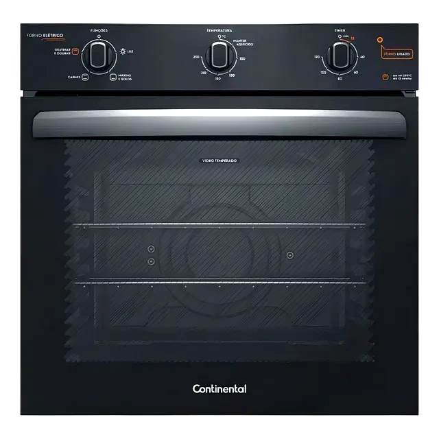 teste Forno Elétrico de Embutir Continental 80L OC8EM