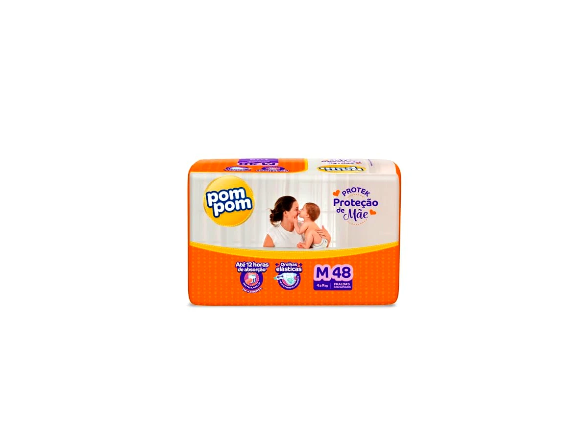 Fralda Descartável Pom Pom Derma Protek Fita