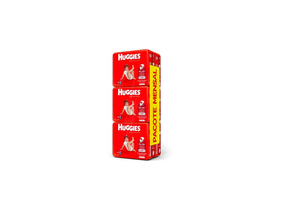 Fralda Infantil Huggies Supreme Care Fita Tamanho XXG (Pacote Super)