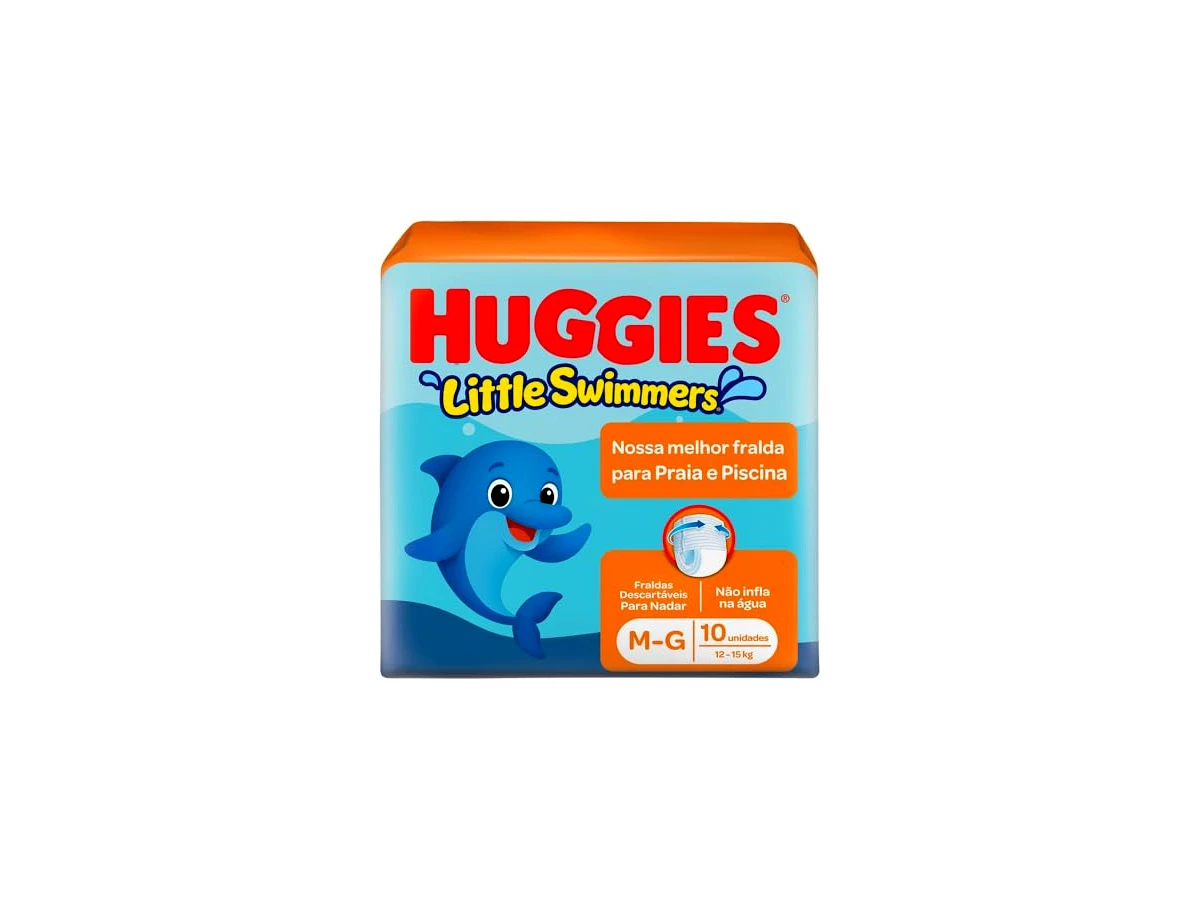 Fralda para Piscina e Mar Huggies Little Swimmers Descartável Tamanho M/G (Pacote com 11 unidades)