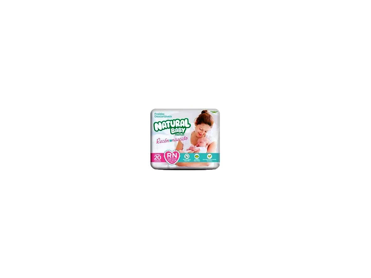 Fralda Natural Baby RN Até 3,5 kg 20 Unidades