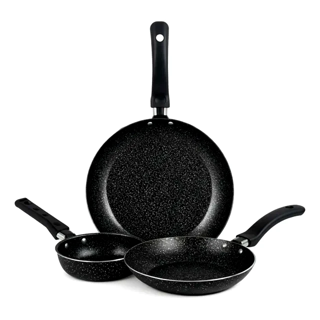 teste Jogo de Frigideiras Nacional Antiaderente 3 Peças 14cm 18cm 24cm Francesa