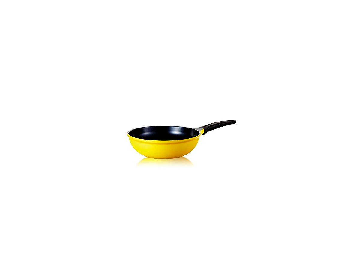 Frigideira Roichen Natural Ceramic com Revestimento Cerâmico Amarela 28cm