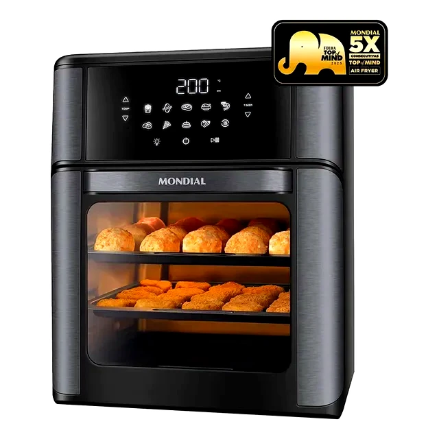 teste Fritadeira Air Fryer Mondial 12L AFON-12L-BG