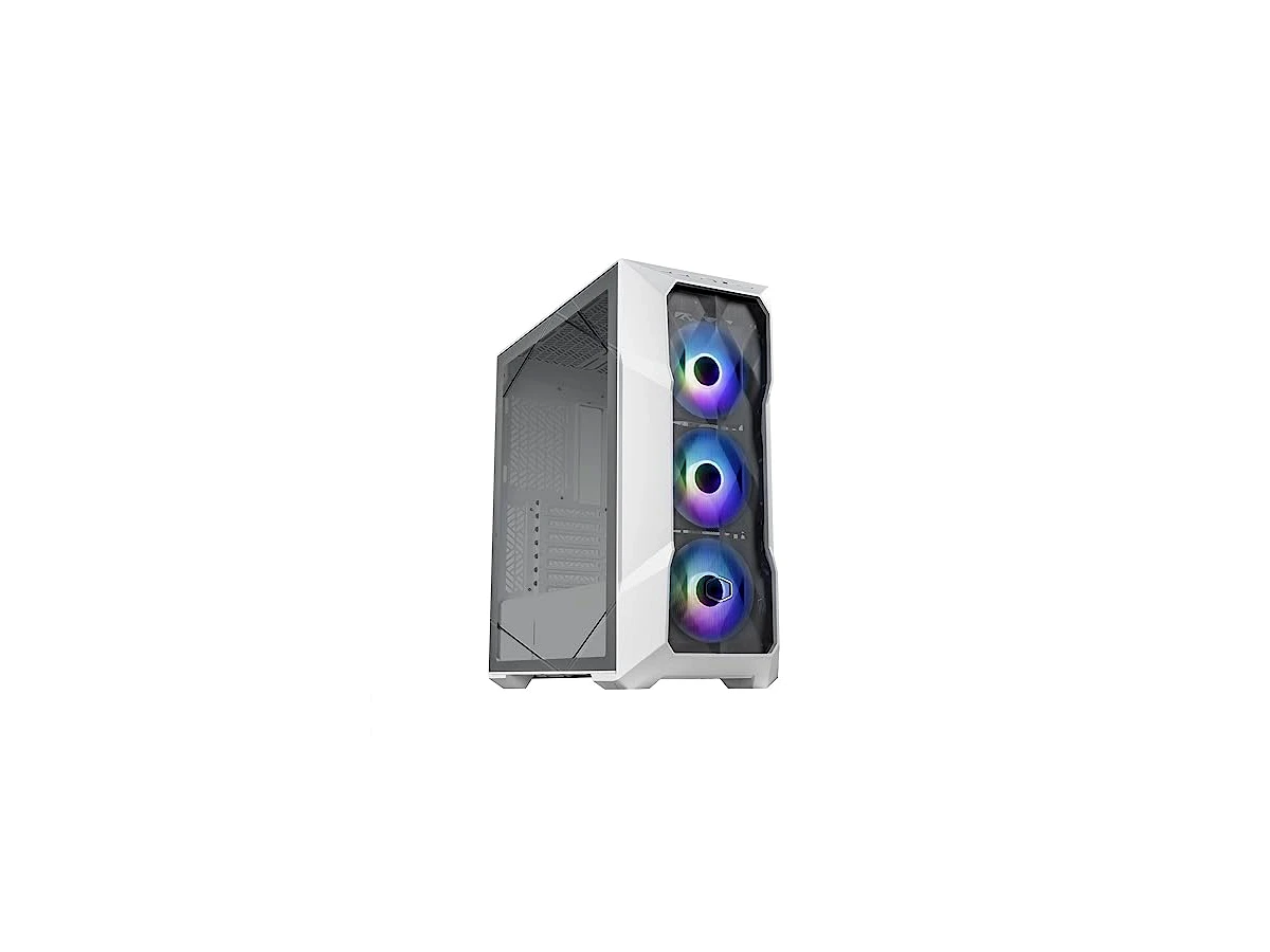 Cooler Master MasterBox TD500 Mesh V2 - E-ATX Mid-Tower PC Case com tela Tesselada, 3 x ventiladores ARGB pré-instalados de 120 mm, painel superior removível, painel lateral de vidro temperado, USB