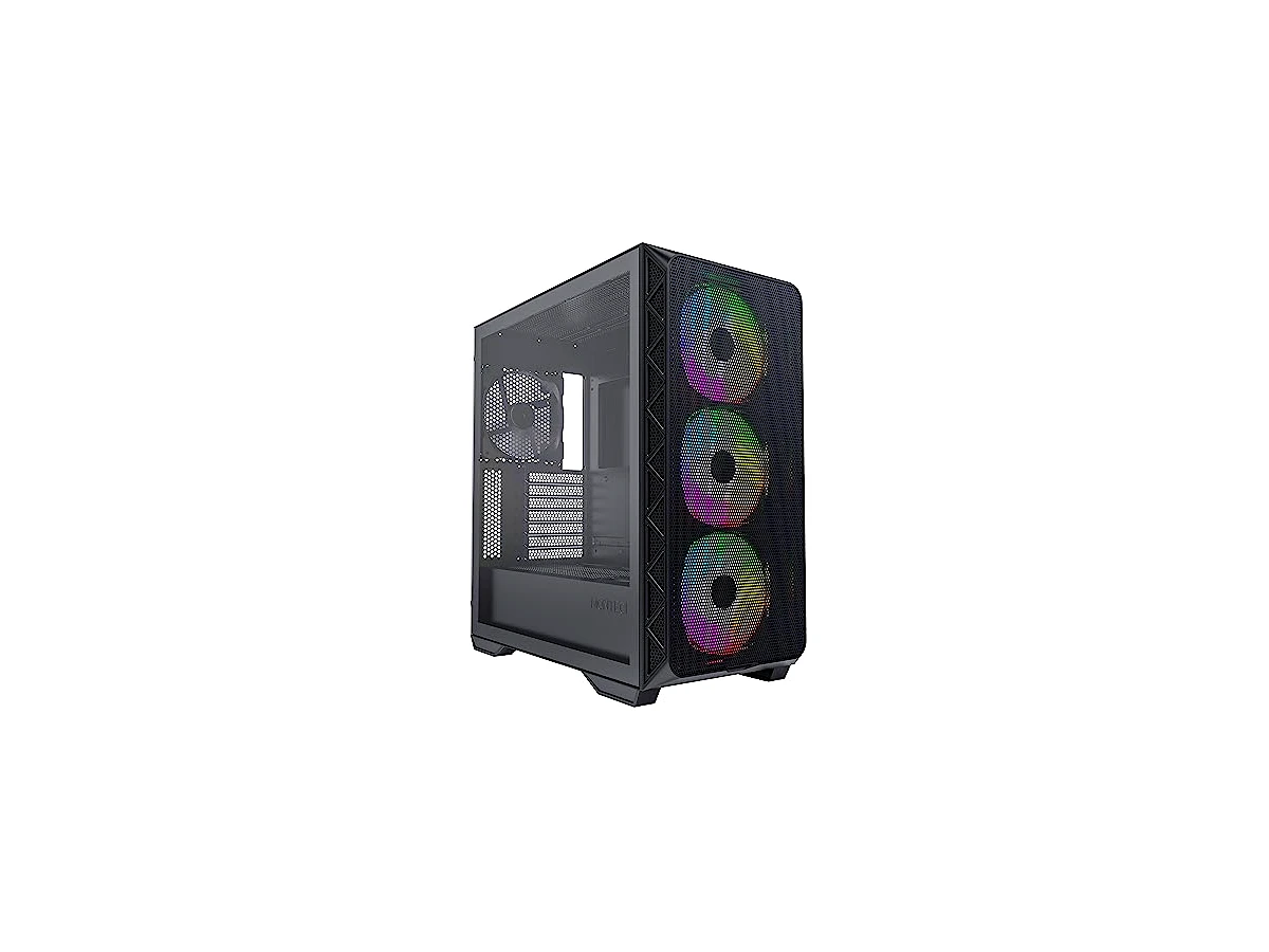 Montech AIR 903 MAX, E-ATX capa de torre média, alto fluxo de ar, 3x 140 mm ARGB PWM e 1x ventoinhas PWM de 140 mm pré-instaladas, painel lateral de vidro temperado, tela frontal, tipo-C, suporte 4090
