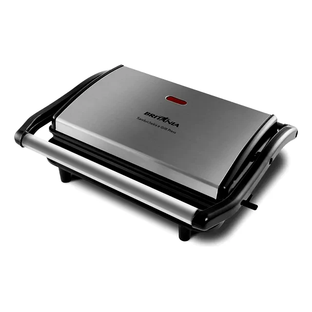teste Grill e Sanduicheira Britânia 850W 2 em 1 BGR27I