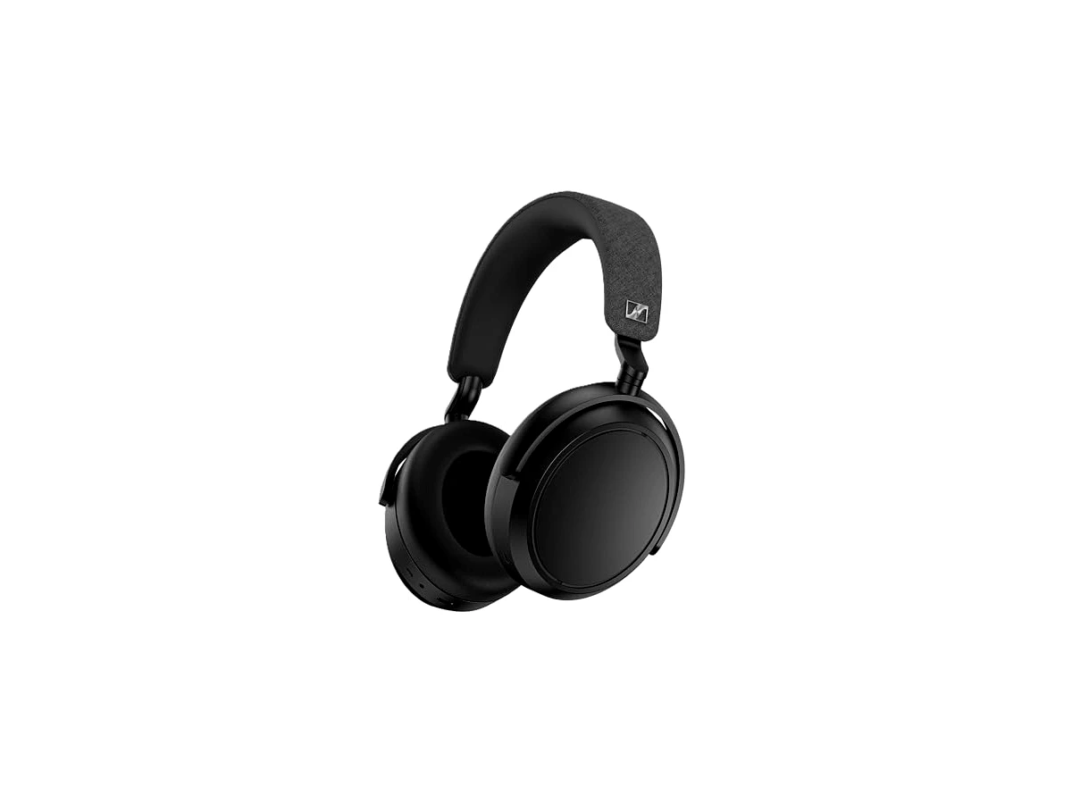Fone de ouvido sem fio Sennheiser Momentum 4 – Fone de ouvido Bluetooth para chamadas cristalinas com cancelamento de ruído adaptável, vida útil da bateria de 60h, design leve dobrável – Preto)