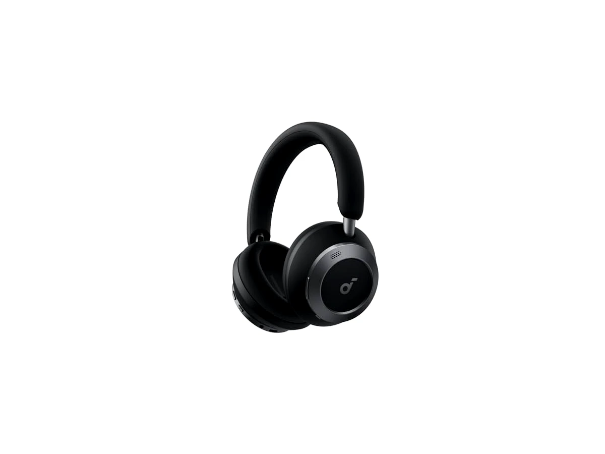 soundcore Space One Pro da Anker, Fone de Ouvido Bluetooth com Cancelamento de Ruído Adaptativo, 6 Mics, Design Dobrável, Headphone Gamer, 60h de Bateria, Carregamento Rápido, Áudio Hi-Res LDAC, Preto