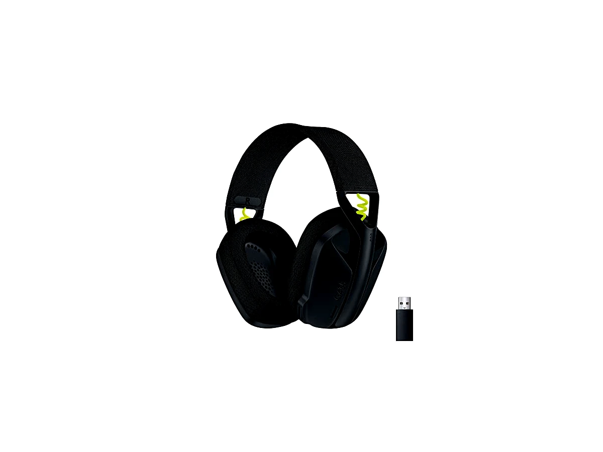 Headset Gamer Sem Fio Logitech G435 LIGHTSPEED, Conexão USB e Bluetooth, Design Leve e Confortável, Microfone Embutido, Bateria de até 18h - Compatível com Dolby Atmos, PC, PS4, PS5, Mobile – Preto