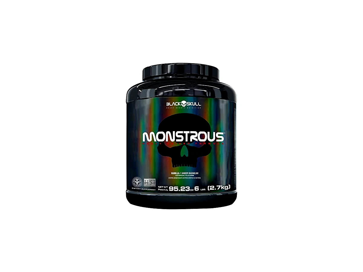 Monstrous Hipercalórico Refil 3kg Sabor Amendoim - Black Skull