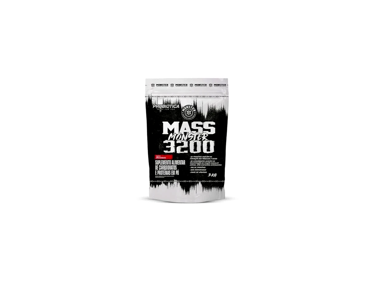 Suplemento Hipercalórico Probiótica Massa 3200 Anti-Catabolic Pote 3kg Sabor Morango
