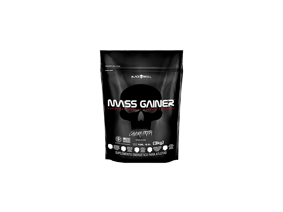 Suplemento Hipercalórico Black Skull Monstrous Mass Refil 3kg Sabor Cookies & Cream