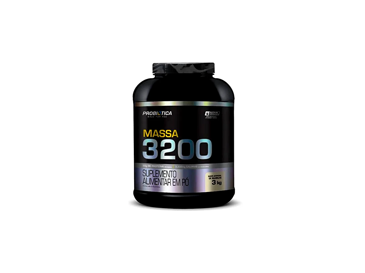 Suplemento Hipercalórico Probiótica Massa 3200 Anti-Catabolic Pote 3kg Sabor Baunilha