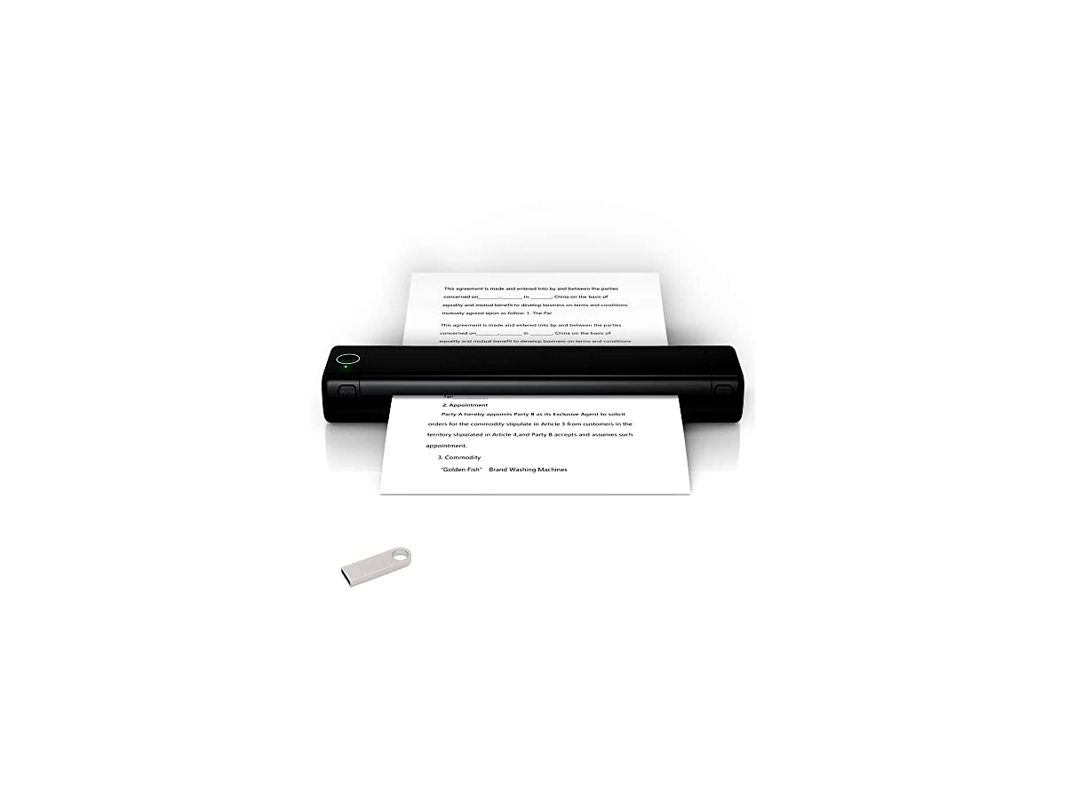 Phomemo Impressora portátil M08F A4, atualização 2022, impressora móvel térmica leve e compacta, impressora sem fio para viagens, veículos, escritório e escola, compatível com celulares Android e iOS e laptop