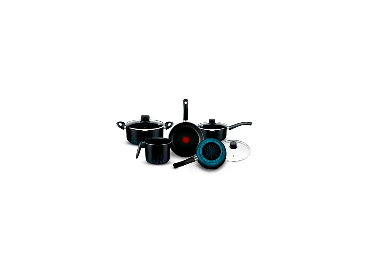 Jogo de Panelas Rochedo Smart em Alumínio com Revestimento Antiaderente e Tecnologia Therma-Signal 5 Peças Preto (Ref: 9295304724)