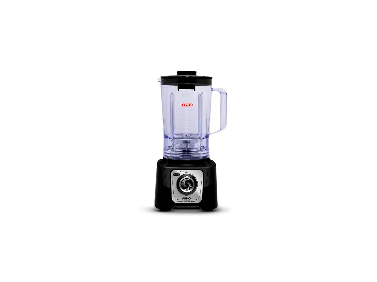 Liquidificador Arno Powermax 1400W LN65 Preto, com 6 Lâminas Powelix Pro, 3,1L de Capacidade, Tecnologia Comfort Control e Design Arno