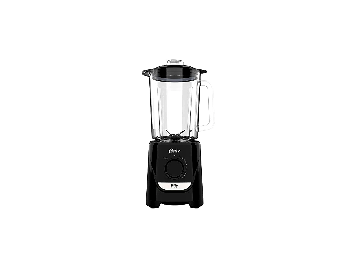 Liquidificador Oster Power OLIQ520 Preto 1250W Copo de Vidro 2,2L 10 Velocidades