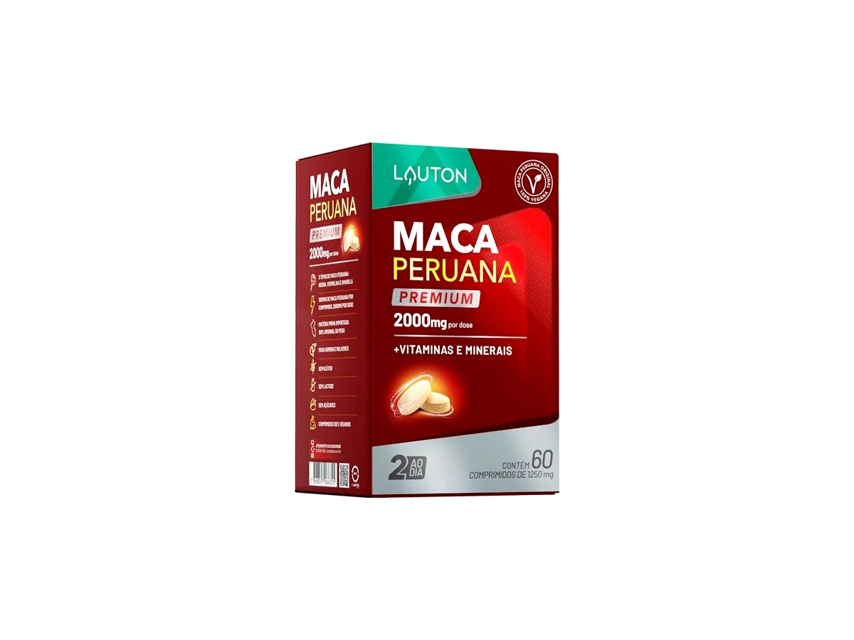 Lauton Nutrition Maca Peruana Premium Clinical Series 1000mg 120 Tabletes