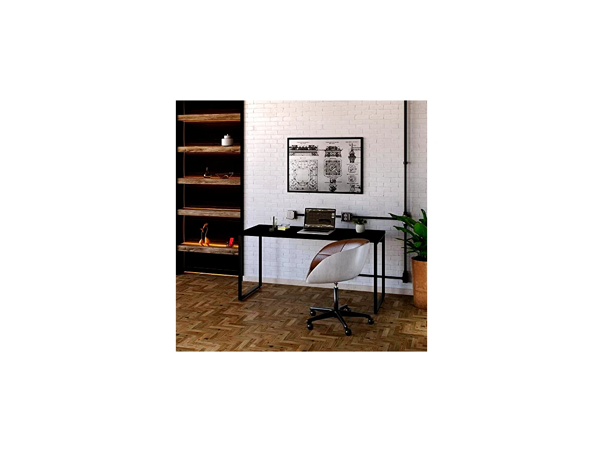 Escrivaninha Trevalla Kuadra Me150-E10 Industrial 150cm Preto Onix