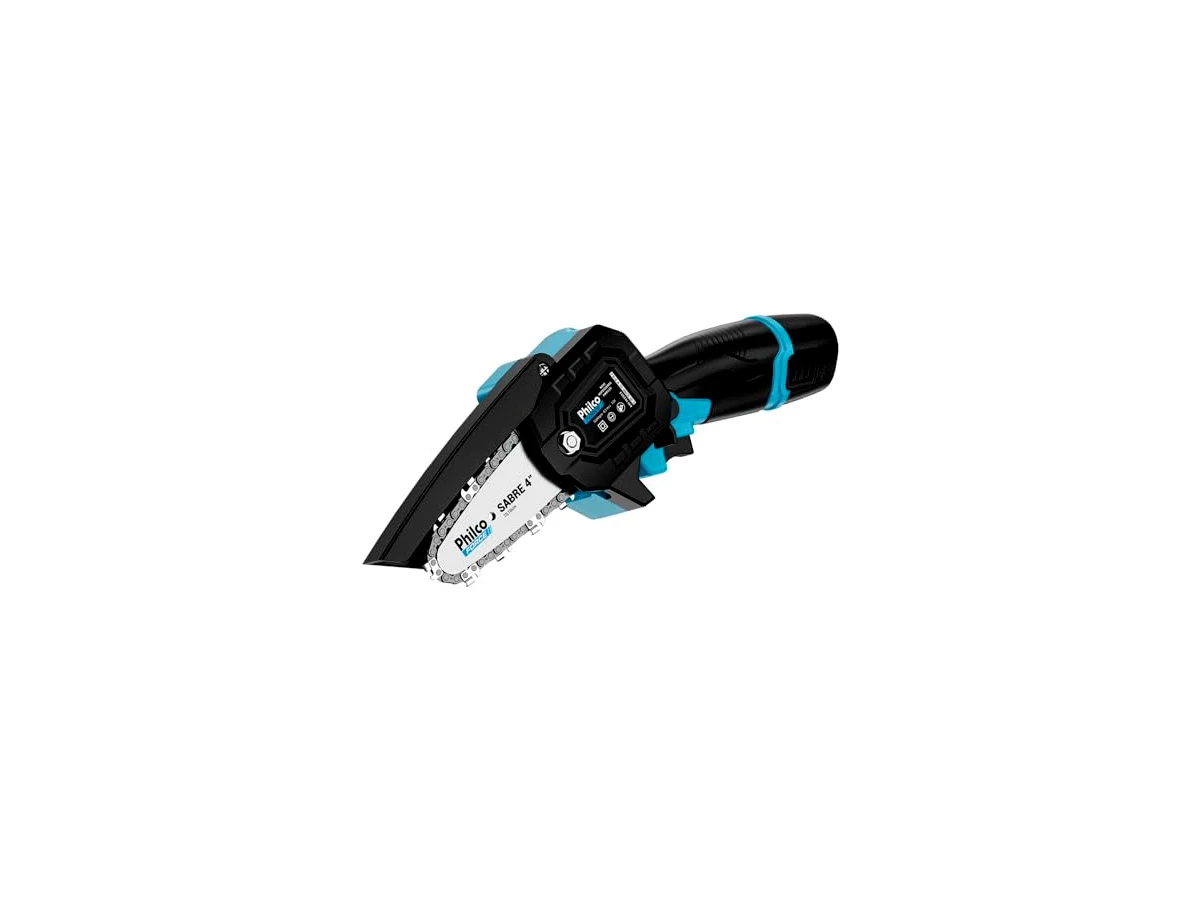 Mini Motosserra a Bateria de Lítio 21V Bivolt Sabre de 6 Polegadas Philco Force PMM124