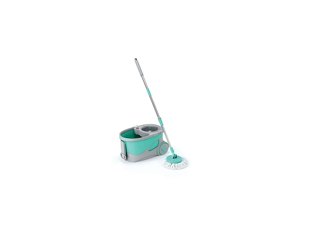 Flash Limp Mop Giratório Pro MOP7290 com Balde de 9 Litros e Cesto em Inox
