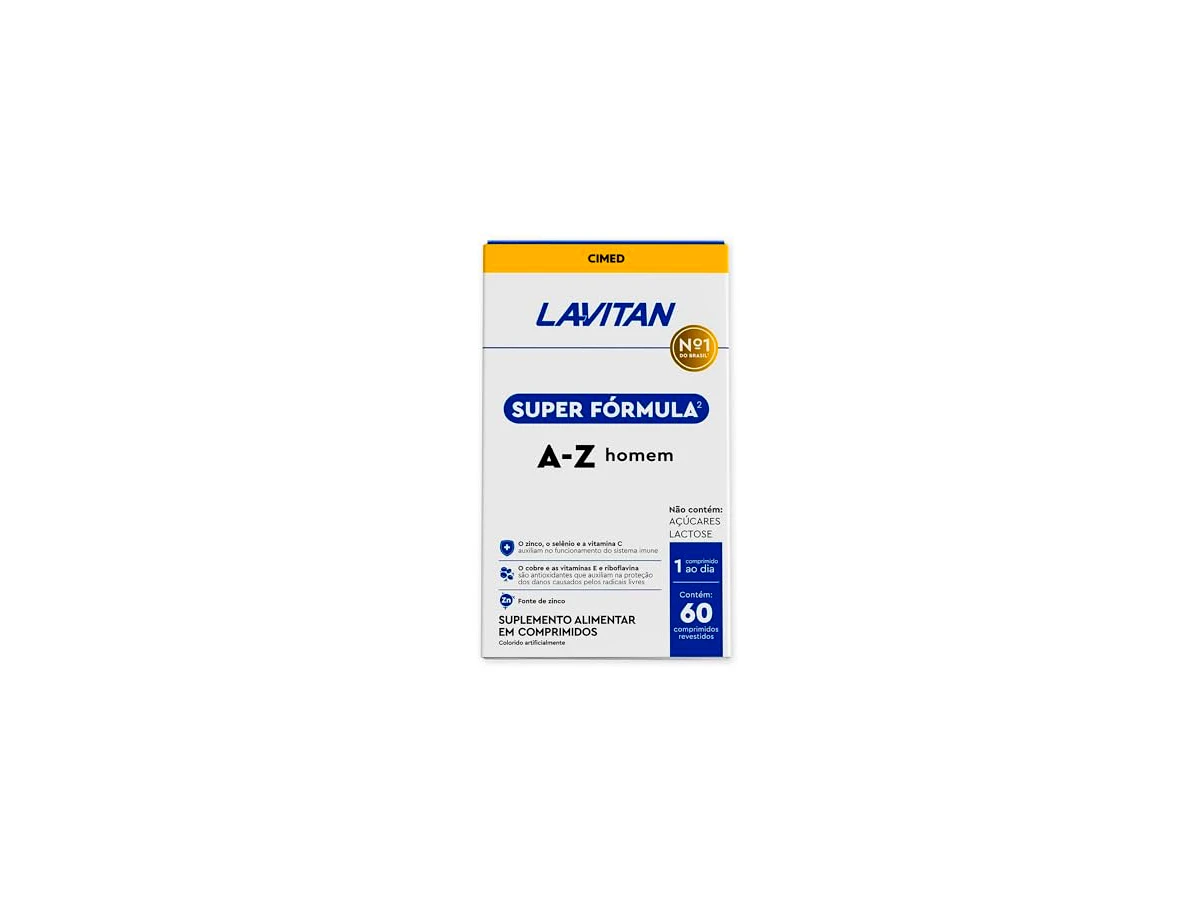 Lavitan Super Fórmula Multivitamínico A-Z Homem (60 Comprimidos)