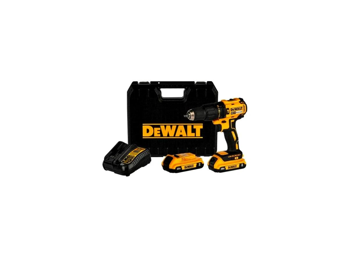 Furadeira e Parafusadeira de Impacto a Bateria 20V Max Dewalt DCD7781D2-BR Brushless com 2 Baterias 2,0Ah, Carregador Bivolt e Maleta