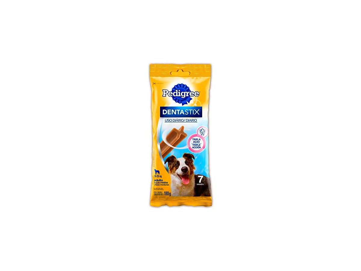 Petisco Pedigree Dentastix Cuidado Oral Para Cães Adultos Raças Médias, 7 Unidades