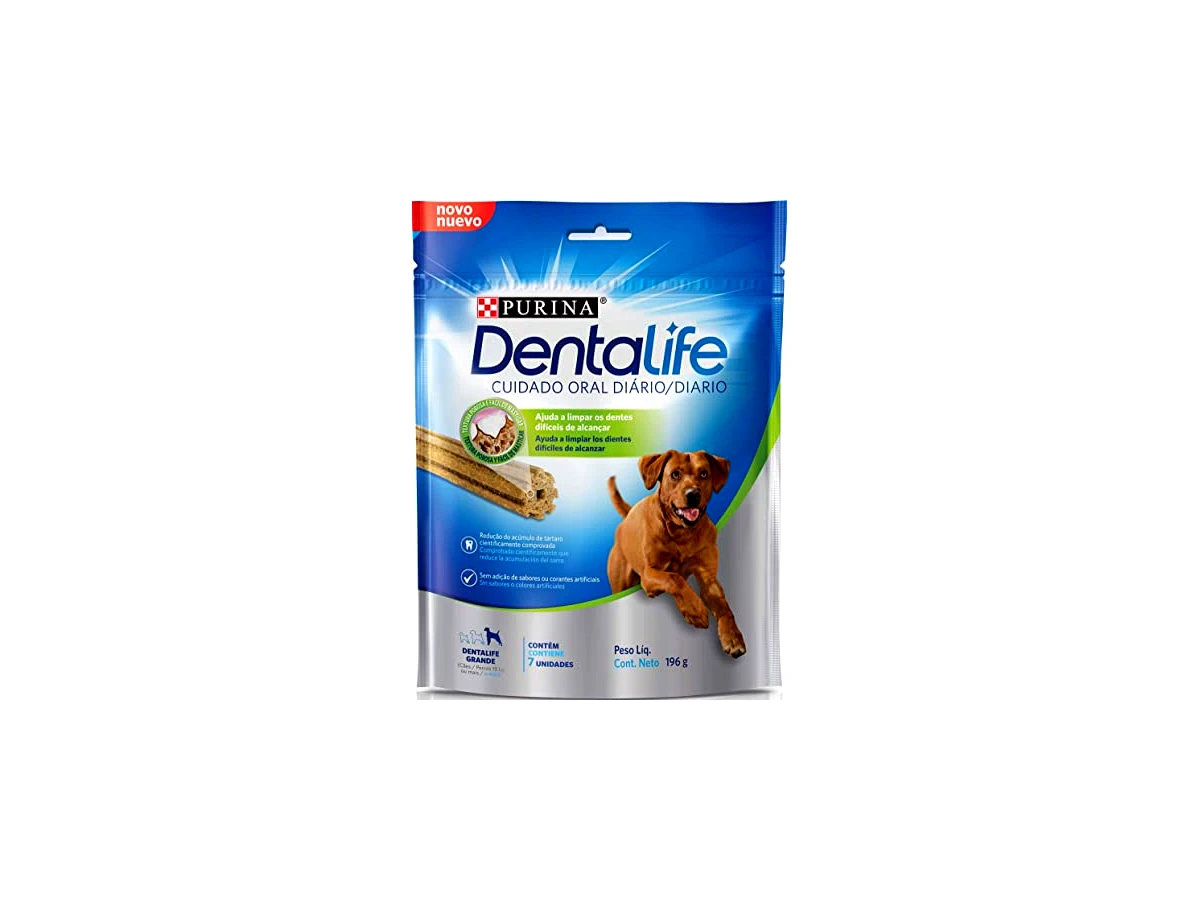 Petisco Purina Dentalife Cuidado Oral para Cães Adultos de Raças Grandes 196g (7 unidades)