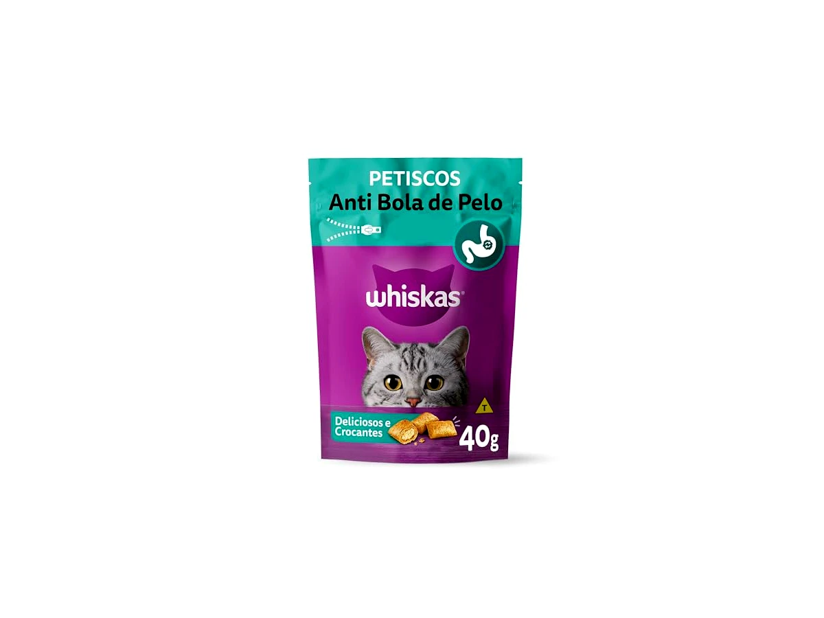 whiskas Petisco Whiskas Anti Bola De Pelo Para Gatos Adultos 40 G