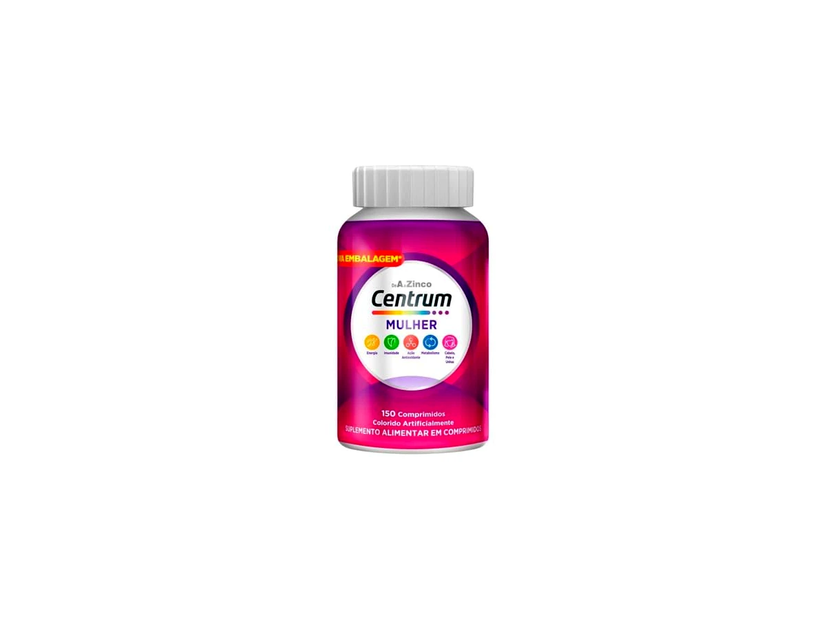 Centrum Mulher Suplemento Vitamínico e Mineral 150 Comprimidos