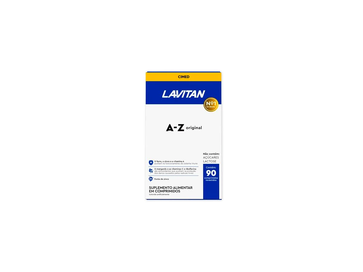 Lavitan A-Z Original Suplemento Vitamínico e Mineral 90 Drágeas - Cimed