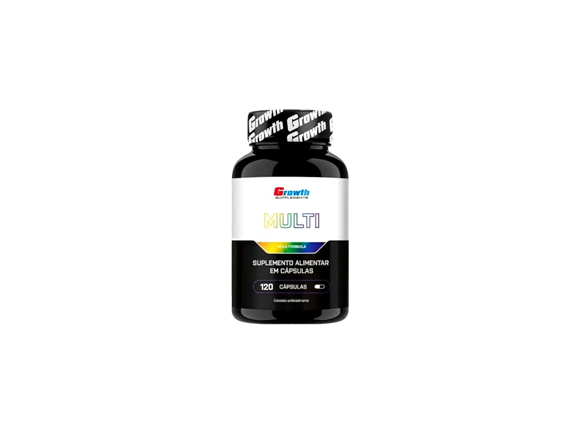 Multivitamínico Suplemento Alimentar 120 Cápsulas - Growth Supplements