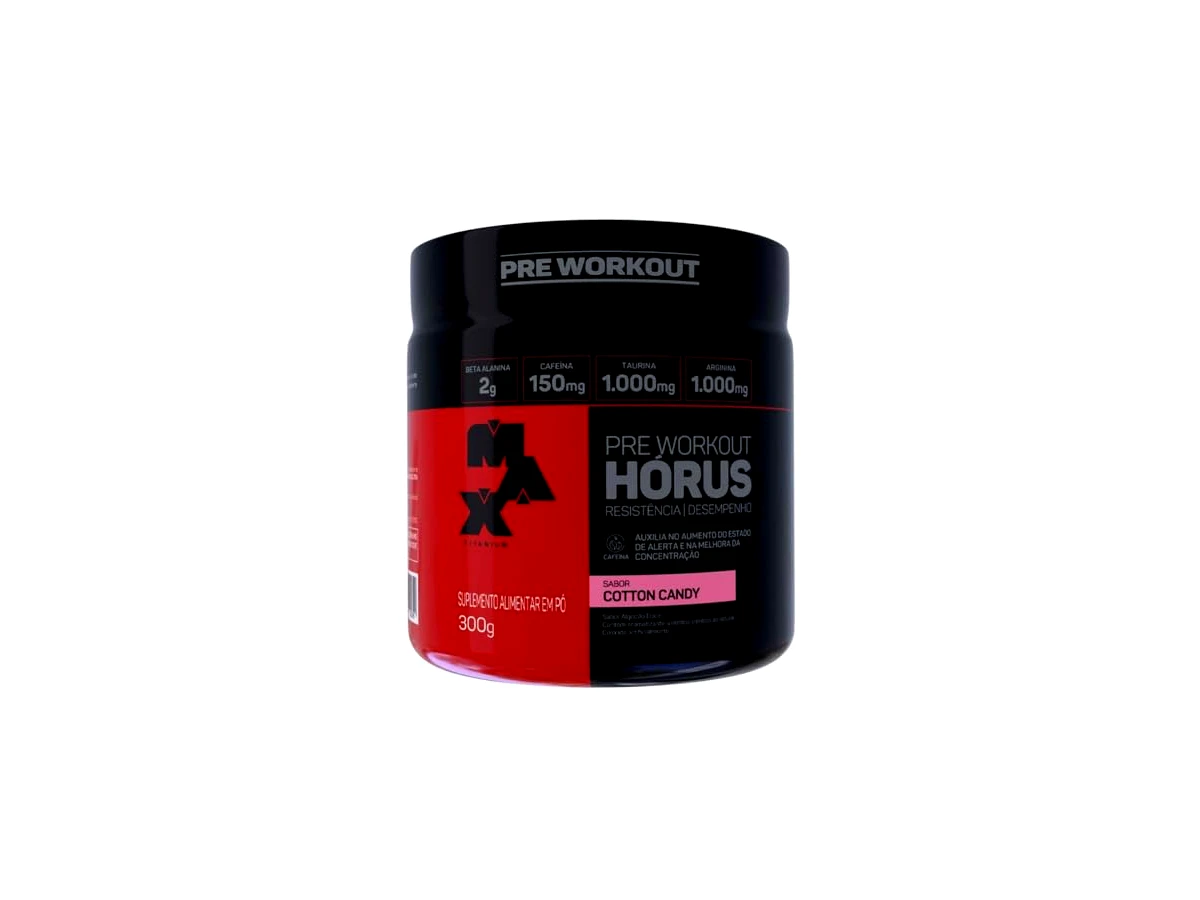 Pré-Treino Hórus 300g Sabor Algodão Doce - Max Titanium