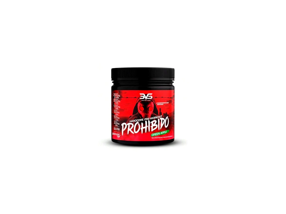 Pré-Treino Prohibido 360g Sabor Maçã Verde - 3VS Nutrition