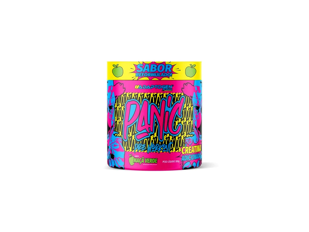 Adaptogen Science Panic Pré-Treino - Sabor Maçã Verde (300g)