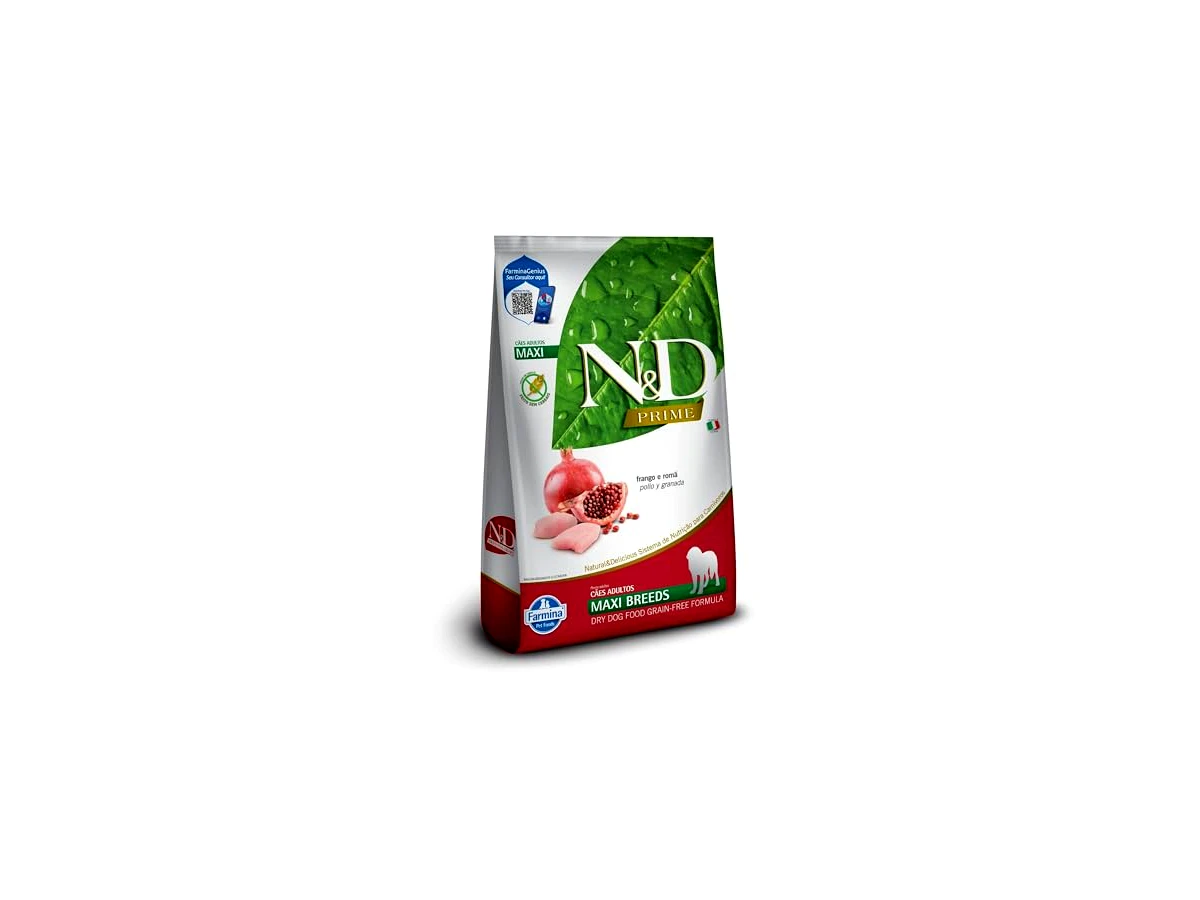 Ração Seca Farmina N&D Prime Cães Adultos Raças Grandes Sabor Frango e Romã (10,1kg)