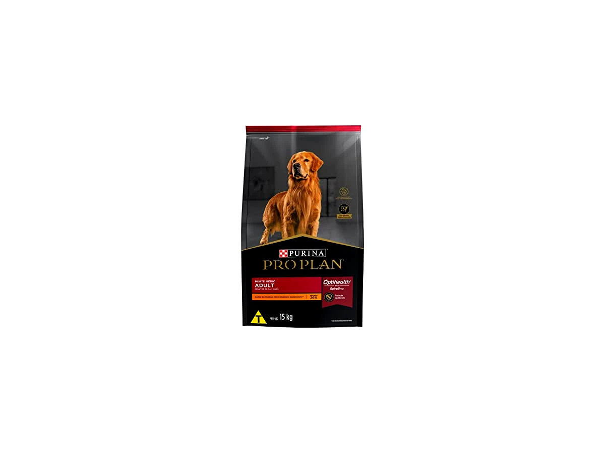 Ração Purina Pro Plan Cães Adultos Raças Médias Frango e Arroz com OptiHealth - 15kg