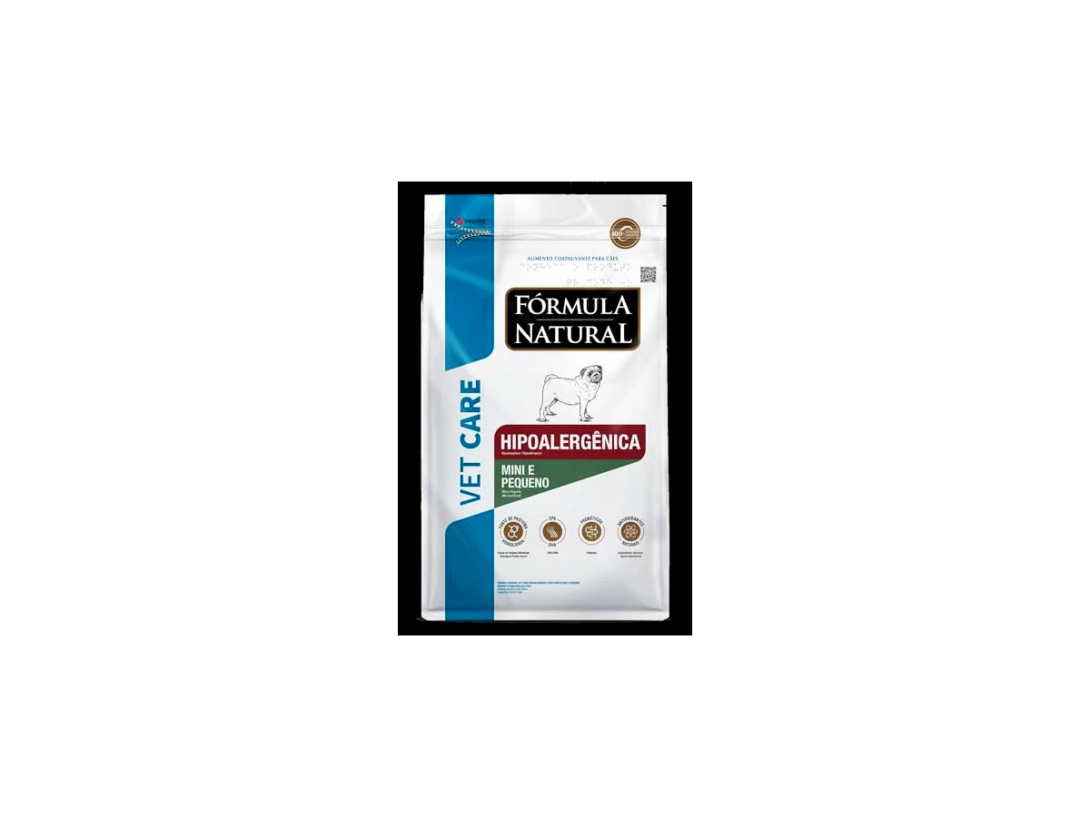Fórmula Natural Ração Vet Care Hipoalergênico Para Cães Porte Mini E Pequeno 2Kg