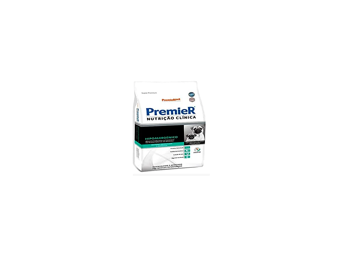 PremieR Pet Nutrição Clínica Ração Seca Hipoalergênica para Cães Adultos Porte Pequeno 2kg