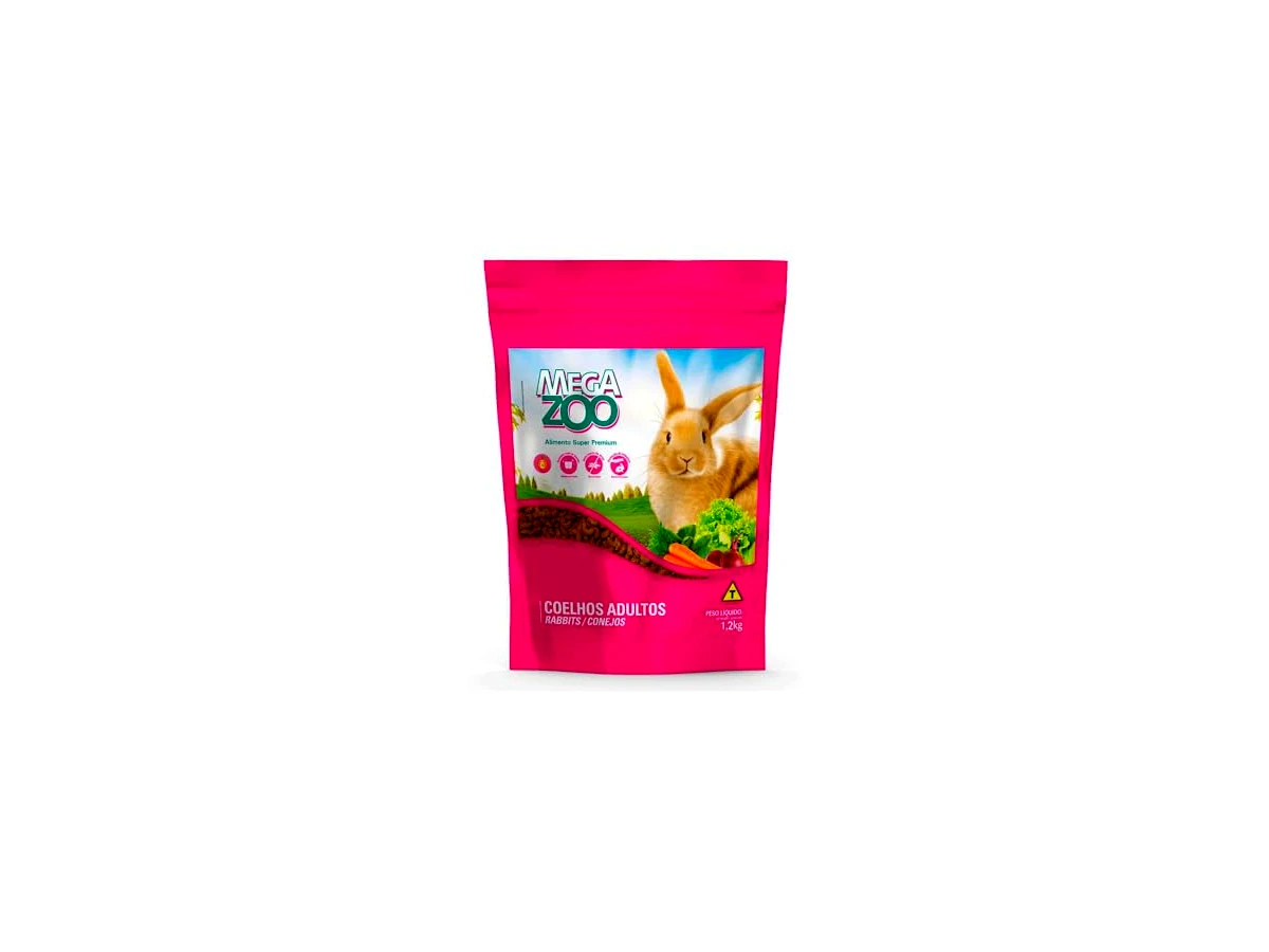 Ração Megazoo Super Premium para Coelhos Ornamentais Adultos - 1,5 kg