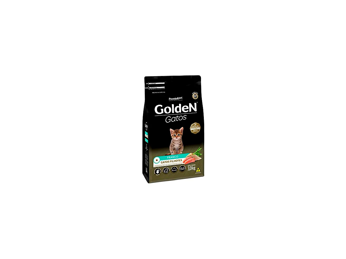 Ração Golden Gatos Filhotes Sabor Frango - 3kg Premier Pet
