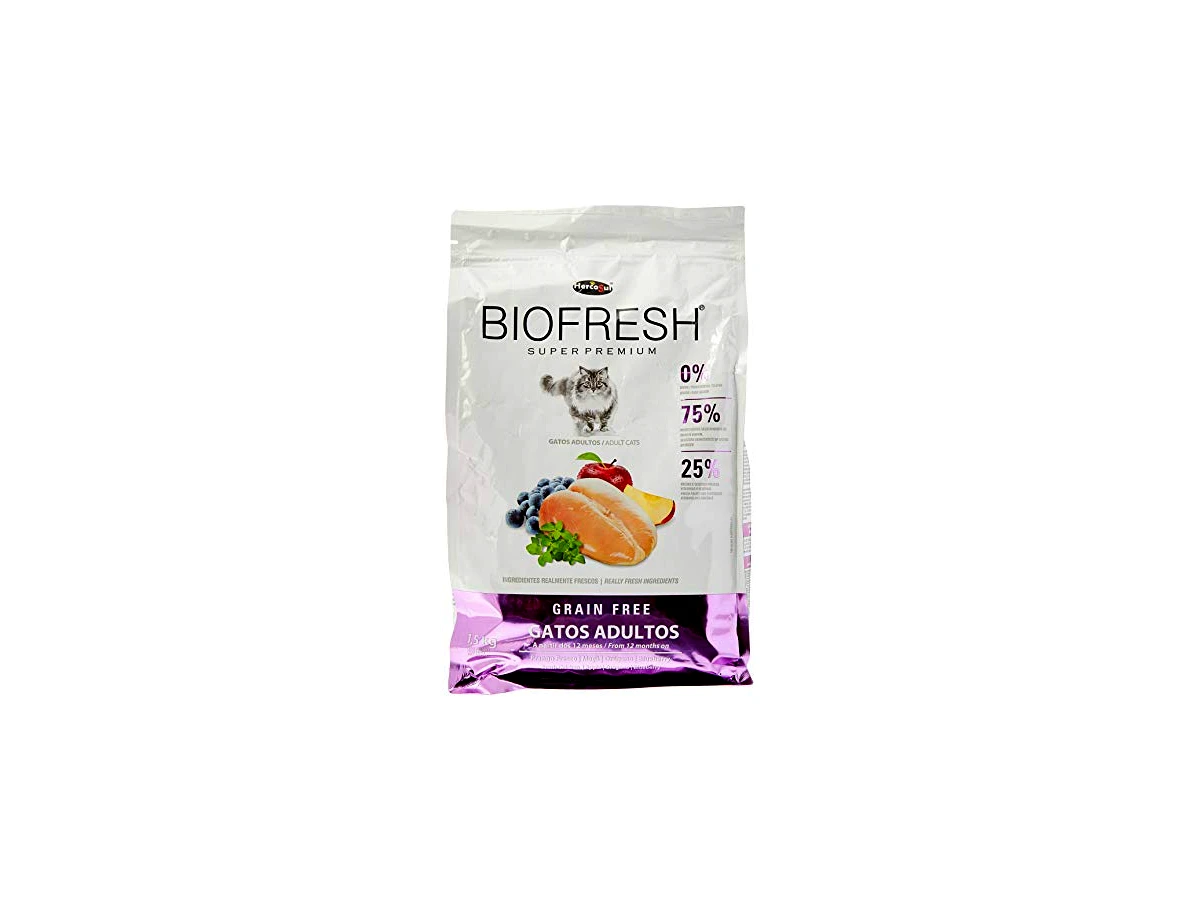 Ração Biofresh Super Premium para Gatos Adultos Castrados Sabor Mix de Carnes, Frutas e Ervas - 1,5kg