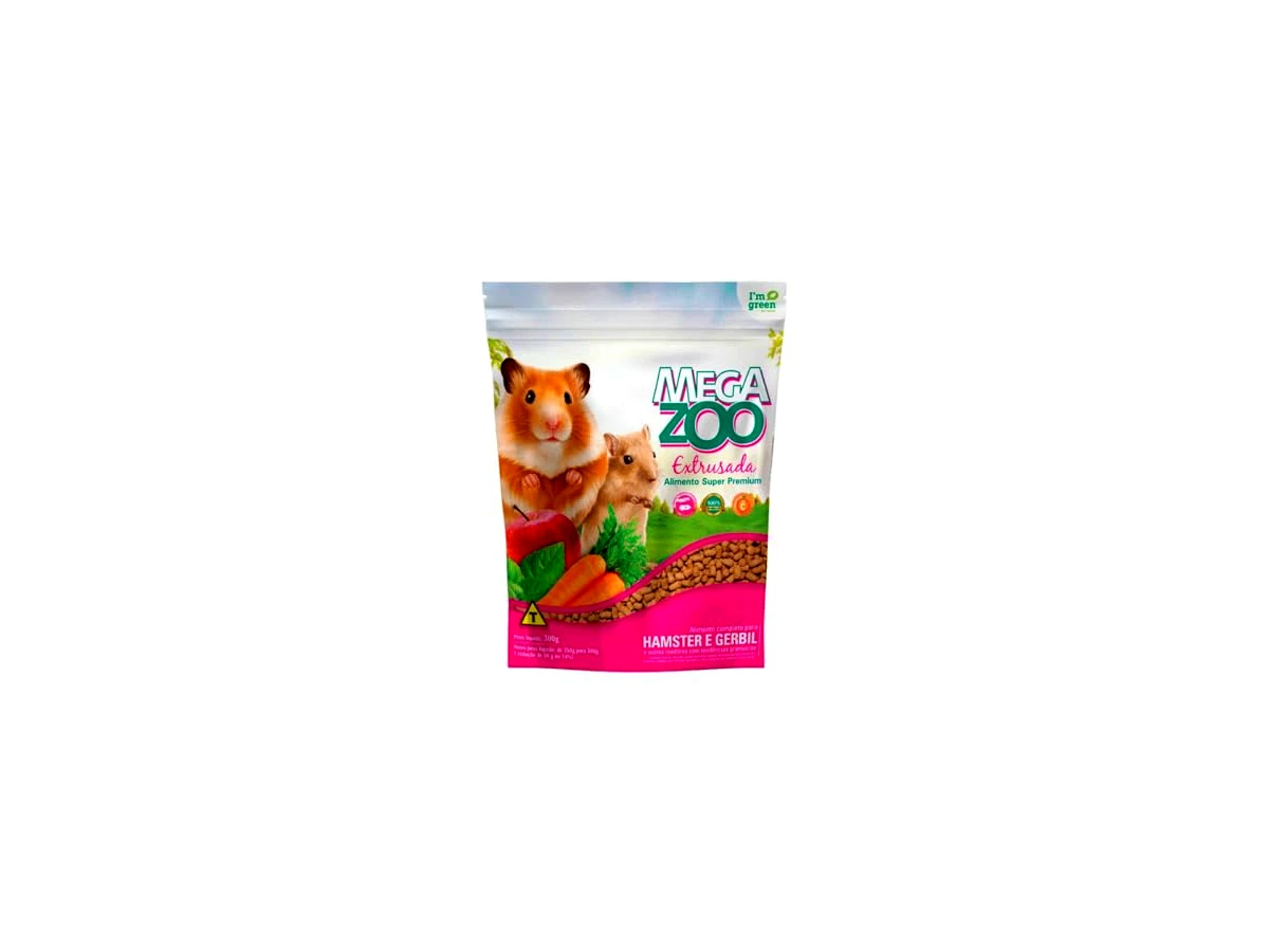 Ração Megazoo Extrusada Hamster e Gerbil 300g