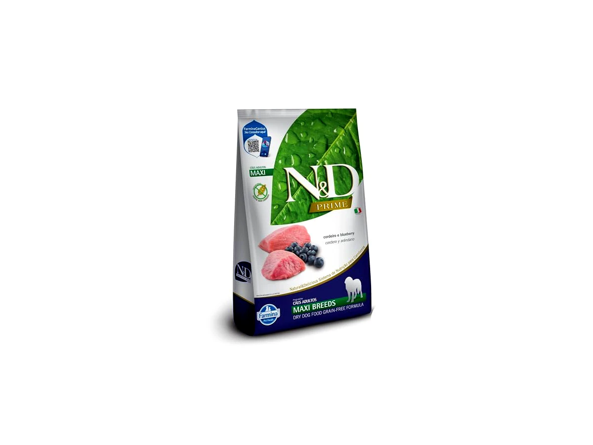 Ração Farmina N&D Ancestral Grain Cães Adultos Raças Grandes Sabor Cordeiro e Mirtilo - 15kg