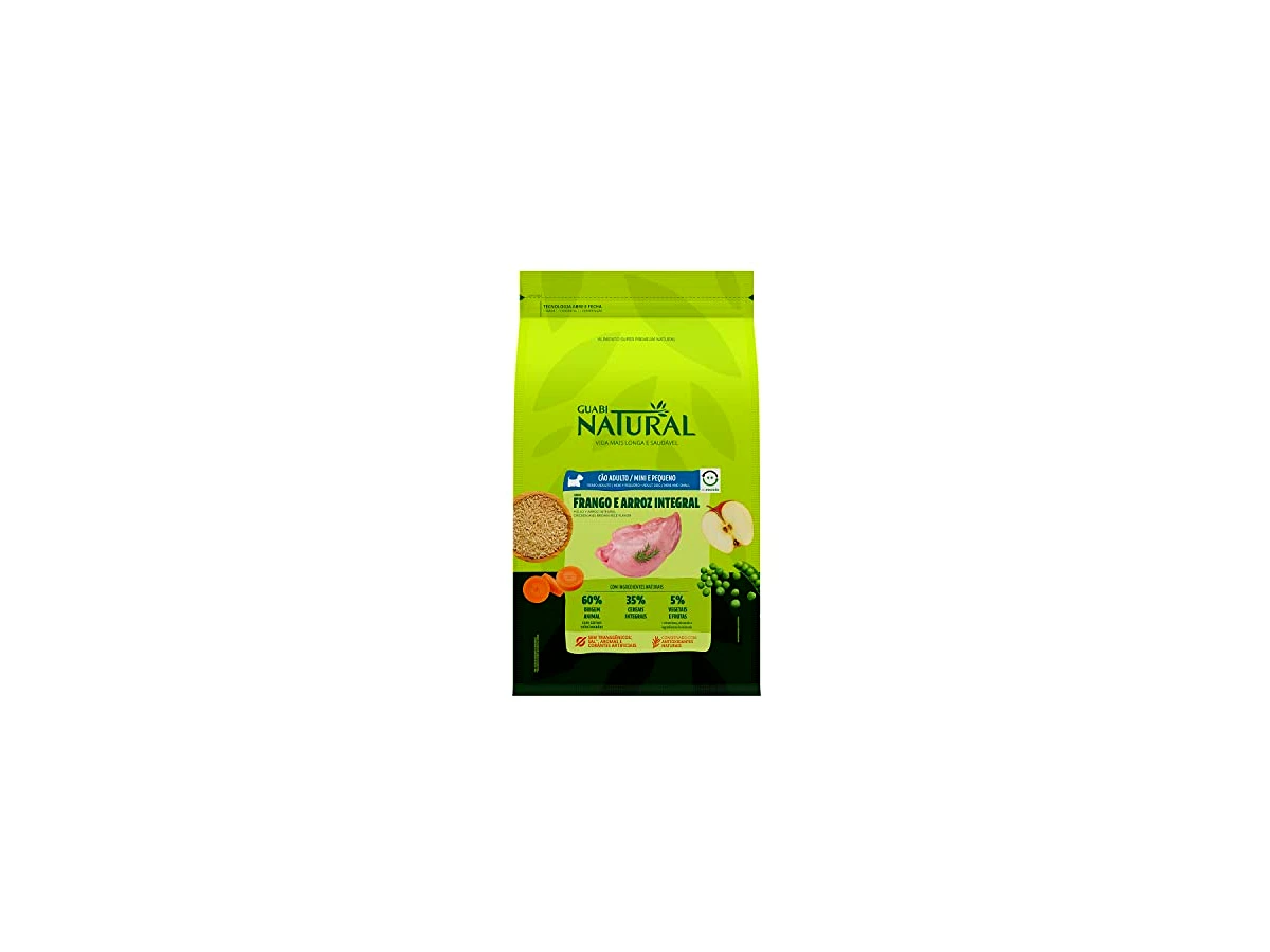 Guabi Natural Ração Cães Adultos Raças Mini E Pequenas Frango E Arroz Integral 2 5Kg