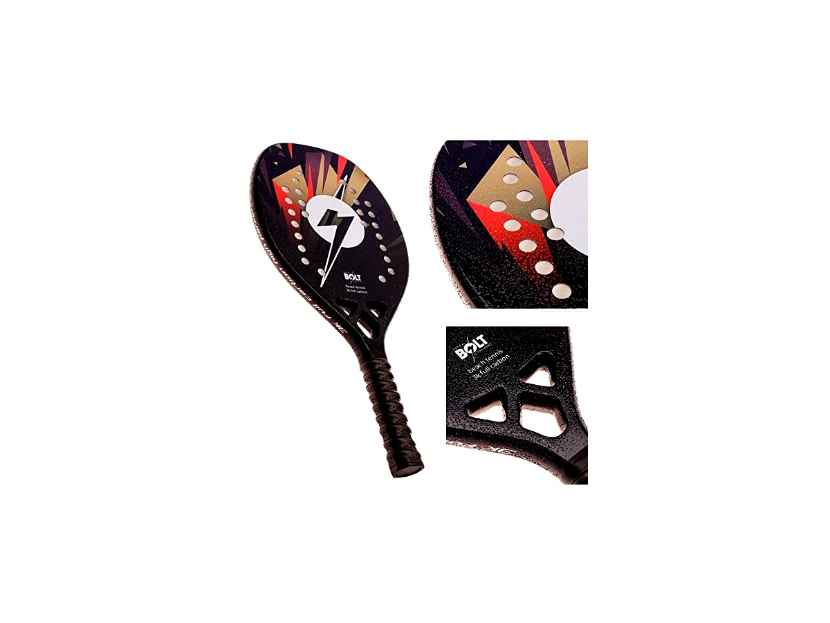 Raquete Beach Tennis Lightning Bolt Black Edition 3K - Carbono 3K
