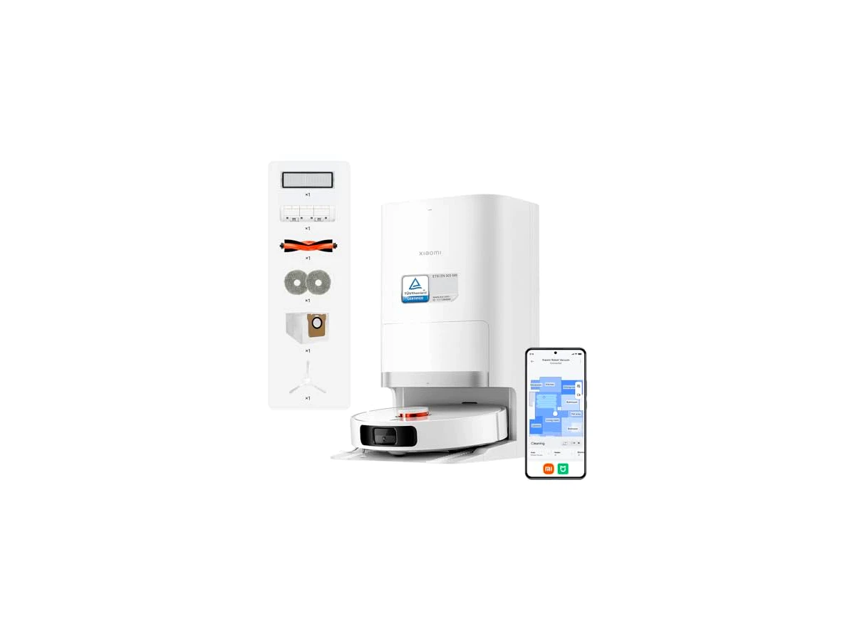 Xiaomi Robot Vacuum X20+ com estação base inteligente multifuncional 6000Pa, 4 L, 30 W, C101, branco